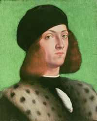 Mann mit schwarzer Kappe